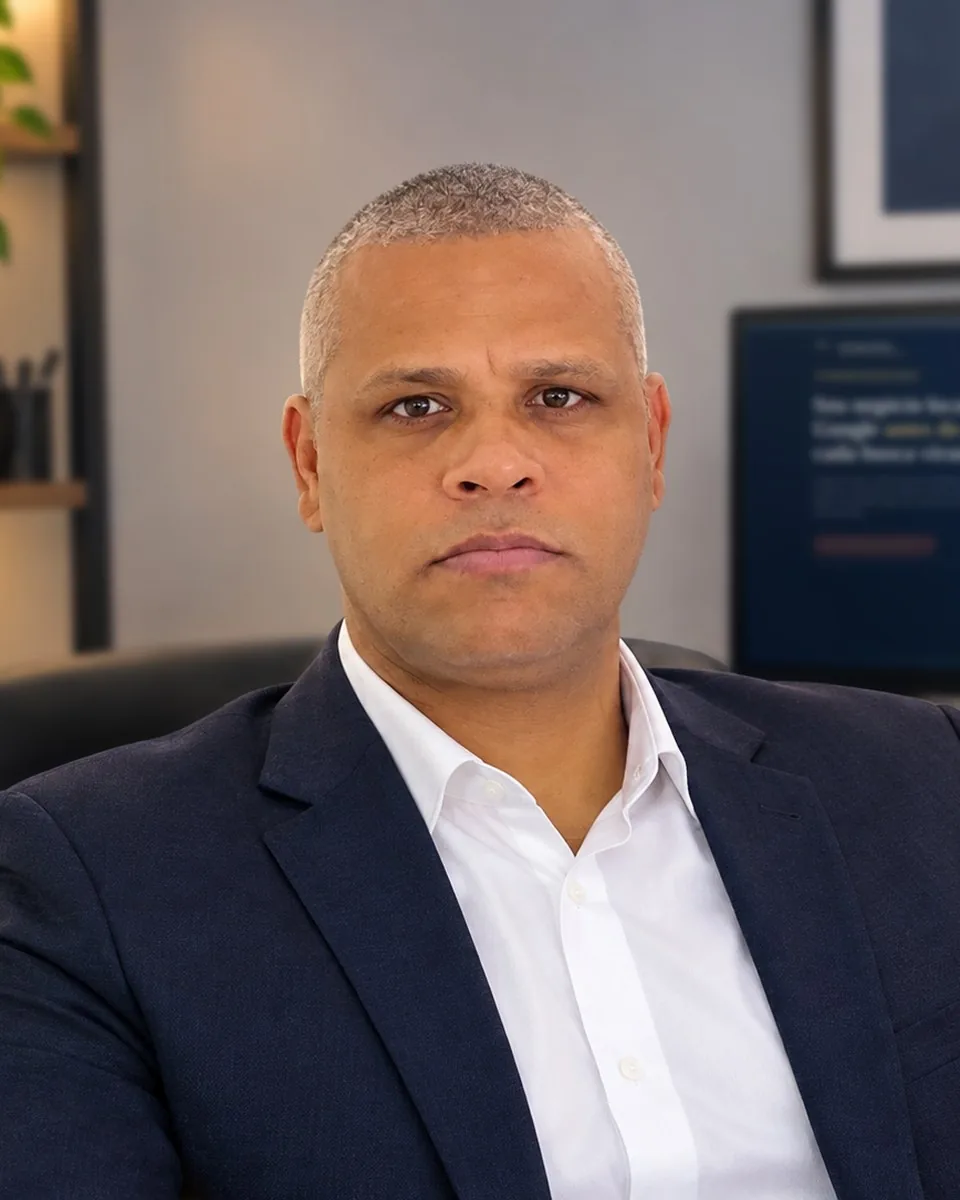 Jefferson Martins, webdesigner e fundador da Vital App Solutions, em seu escritório